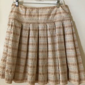 Club Monaco Metallic Pleated Skirt